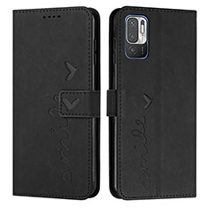 Coque Portefeuille Livre Cuir Etui Clapet Y03X pour Xiaomi Redmi Note 10 5G Noir