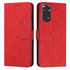 Coque Portefeuille Livre Cuir Etui Clapet Y03X pour Xiaomi Redmi Note 11 4G (2022) Rouge