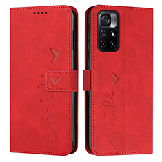 Coque Portefeuille Livre Cuir Etui Clapet Y03X pour Xiaomi Redmi Note 11 5G Rouge