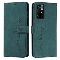 Coque Portefeuille Livre Cuir Etui Clapet Y03X pour Xiaomi Redmi Note 11 5G Vert