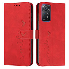 Coque Portefeuille Livre Cuir Etui Clapet Y03X pour Xiaomi Redmi Note 11 Pro 4G Rouge