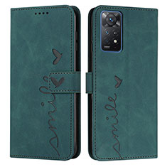 Coque Portefeuille Livre Cuir Etui Clapet Y03X pour Xiaomi Redmi Note 11 Pro 4G Vert