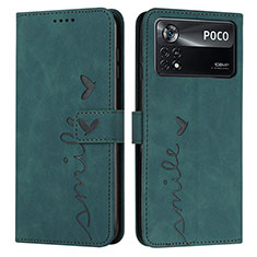 Coque Portefeuille Livre Cuir Etui Clapet Y03X pour Xiaomi Redmi Note 11E Pro 5G Vert