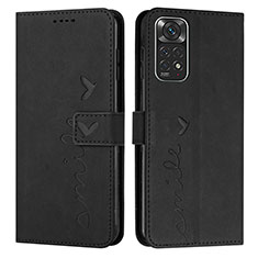 Coque Portefeuille Livre Cuir Etui Clapet Y03X pour Xiaomi Redmi Note 11S 4G Noir