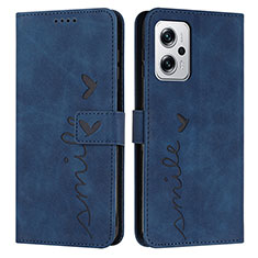 Coque Portefeuille Livre Cuir Etui Clapet Y03X pour Xiaomi Redmi Note 11T Pro+ Plus 5G Bleu