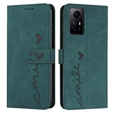 Coque Portefeuille Livre Cuir Etui Clapet Y03X pour Xiaomi Redmi Note 12S Vert