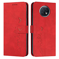 Coque Portefeuille Livre Cuir Etui Clapet Y03X pour Xiaomi Redmi Note 9 5G Rouge