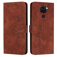 Coque Portefeuille Livre Cuir Etui Clapet Y03X pour Xiaomi Redmi Note 9 Marron