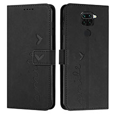 Coque Portefeuille Livre Cuir Etui Clapet Y03X pour Xiaomi Redmi Note 9 Noir