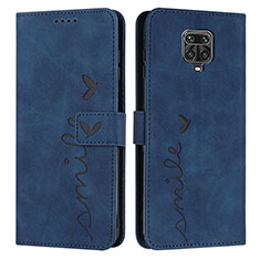 Coque Portefeuille Livre Cuir Etui Clapet Y03X pour Xiaomi Redmi Note 9 Pro Max Bleu