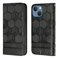 Coque Portefeuille Livre Cuir Etui Clapet Y04B pour Apple iPhone 13 Noir