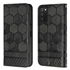 Coque Portefeuille Livre Cuir Etui Clapet Y04B pour Samsung Galaxy A03s Noir