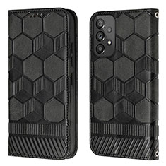 Coque Portefeuille Livre Cuir Etui Clapet Y04B pour Samsung Galaxy A73 5G Noir