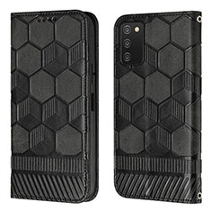 Coque Portefeuille Livre Cuir Etui Clapet Y04B pour Samsung Galaxy F02S SM-E025F Noir