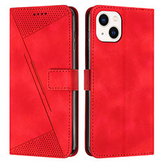 Coque Portefeuille Livre Cuir Etui Clapet Y04X pour Apple iPhone 13 Rouge