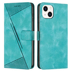 Coque Portefeuille Livre Cuir Etui Clapet Y04X pour Apple iPhone 15 Plus Vert