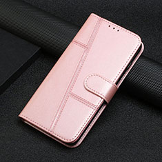 Coque Portefeuille Livre Cuir Etui Clapet Y04X pour Google Pixel 6 Pro 5G Or Rose