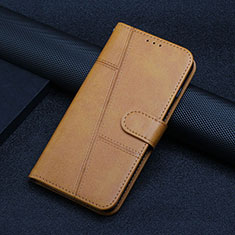 Coque Portefeuille Livre Cuir Etui Clapet Y04X pour Motorola Moto E22i Brun Clair