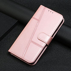 Coque Portefeuille Livre Cuir Etui Clapet Y04X pour Motorola Moto E22i Or Rose