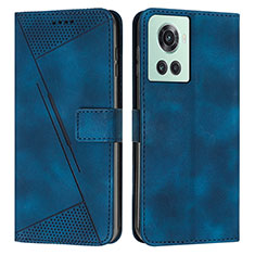 Coque Portefeuille Livre Cuir Etui Clapet Y04X pour OnePlus 10R 5G Bleu