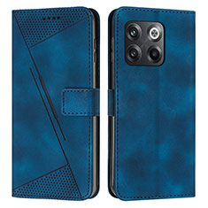 Coque Portefeuille Livre Cuir Etui Clapet Y04X pour OnePlus 10T 5G Bleu