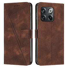 Coque Portefeuille Livre Cuir Etui Clapet Y04X pour OnePlus Ace Pro 5G Marron