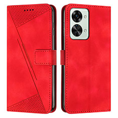 Coque Portefeuille Livre Cuir Etui Clapet Y04X pour OnePlus Nord 2T 5G Rouge