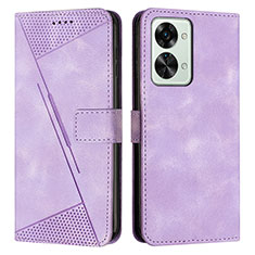 Coque Portefeuille Livre Cuir Etui Clapet Y04X pour OnePlus Nord 2T 5G Violet