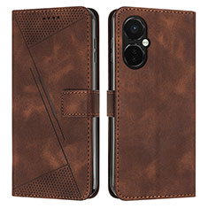 Coque Portefeuille Livre Cuir Etui Clapet Y04X pour OnePlus Nord CE 3 Lite 5G Marron