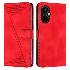 Coque Portefeuille Livre Cuir Etui Clapet Y04X pour OnePlus Nord CE 3 Lite 5G Rouge