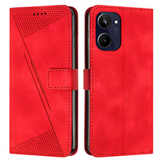 Coque Portefeuille Livre Cuir Etui Clapet Y04X pour Realme 10 4G Rouge