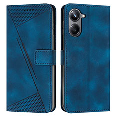 Coque Portefeuille Livre Cuir Etui Clapet Y04X pour Realme 10 Pro 5G Bleu