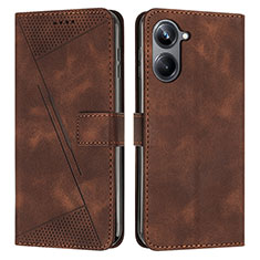 Coque Portefeuille Livre Cuir Etui Clapet Y04X pour Realme 10 Pro 5G Marron