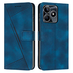 Coque Portefeuille Livre Cuir Etui Clapet Y04X pour Realme C51 Bleu