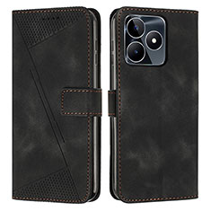 Coque Portefeuille Livre Cuir Etui Clapet Y04X pour Realme C51 Noir