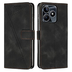 Coque Portefeuille Livre Cuir Etui Clapet Y04X pour Realme C53 India Noir