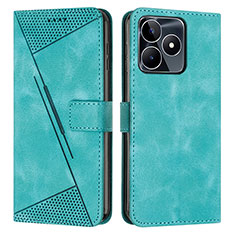 Coque Portefeuille Livre Cuir Etui Clapet Y04X pour Realme C53 Vert