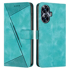 Coque Portefeuille Livre Cuir Etui Clapet Y04X pour Realme Narzo N55 Vert