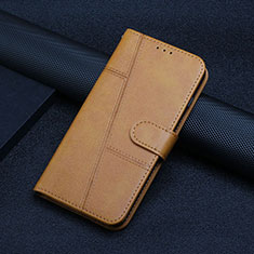 Coque Portefeuille Livre Cuir Etui Clapet Y04X pour Xiaomi Redmi Note 12 Turbo 5G Brun Clair