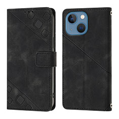 Coque Portefeuille Livre Cuir Etui Clapet Y05B pour Apple iPhone 13 Noir