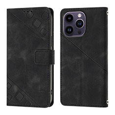 Coque Portefeuille Livre Cuir Etui Clapet Y05B pour Apple iPhone 13 Pro Max Noir