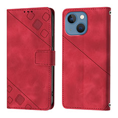 Coque Portefeuille Livre Cuir Etui Clapet Y05B pour Apple iPhone 13 Rouge