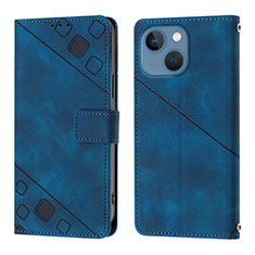 Coque Portefeuille Livre Cuir Etui Clapet Y05B pour Apple iPhone 14 Plus Bleu