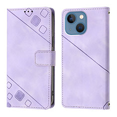 Coque Portefeuille Livre Cuir Etui Clapet Y05B pour Apple iPhone 14 Violet