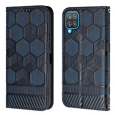 Coque Portefeuille Livre Cuir Etui Clapet Y05B pour Samsung Galaxy A12 5G Bleu