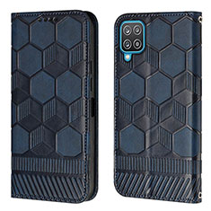 Coque Portefeuille Livre Cuir Etui Clapet Y05B pour Samsung Galaxy M12 Bleu