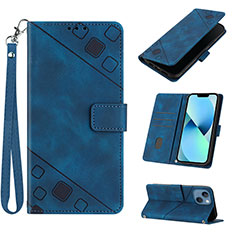 Coque Portefeuille Livre Cuir Etui Clapet Y06B pour Apple iPhone 14 Bleu