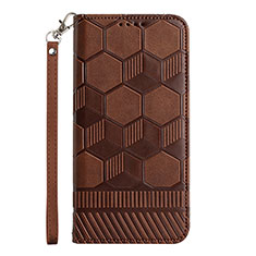 Coque Portefeuille Livre Cuir Etui Clapet Y06B pour Samsung Galaxy M12 Marron