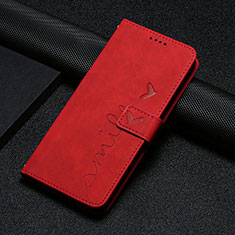 Coque Portefeuille Livre Cuir Etui Clapet Y06X pour Motorola Moto E13 Rouge