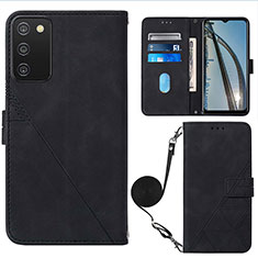 Coque Portefeuille Livre Cuir Etui Clapet Y07B pour Samsung Galaxy A03s Noir